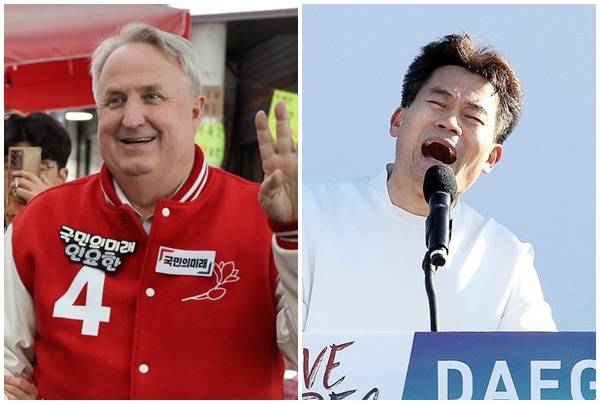 인요한(왼쪽) 국민의힘 의원과 한국사 강사 출신 유튜버 전한길씨. [연합뉴스]