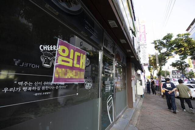 2025년 7월 14일 전남 여수시 무선지구. 한때 노동자들이 붐비던 퇴근시간에도 거리가 한산하다. 여수/김진수 선임기자 jsk@hani.co.kr