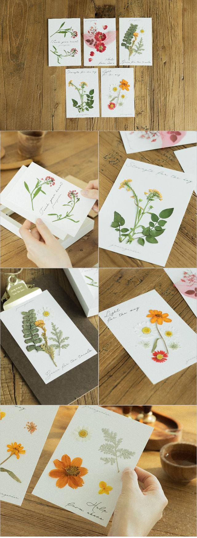 '힐링 마음정원 키트'로 제작한 압화. 그레이스가든 제공