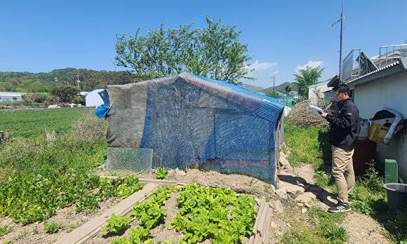 광주 남구 관계자가 개발제한구역 특별단속을 진행하고 있다. [사진=광주 남구]