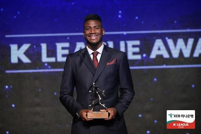 2018시즌 K리그1 최고의 선수였던 말컹. 사진=한국프로축구연맹