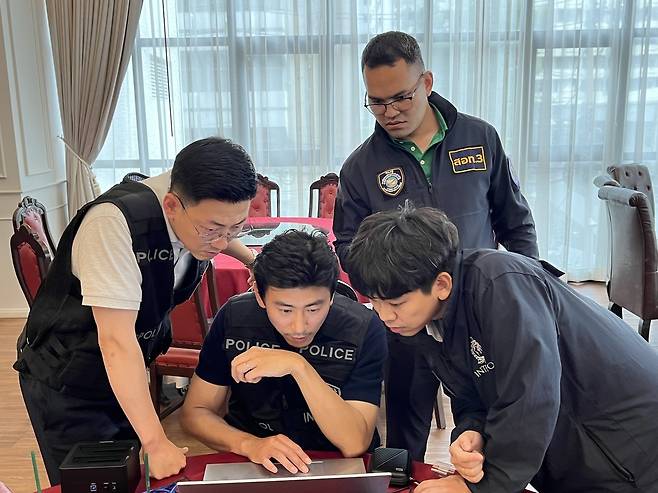 태국 현지에 파견된 경찰청 공동조사팀. [경찰청]