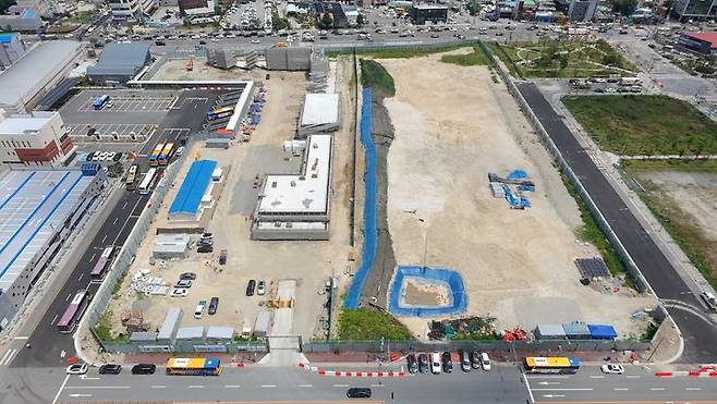 [대전=뉴시스]대전 유성복합터미널 공사 현장. 2025. 07. 22 photo@newsis.com *재판매 및 DB 금지