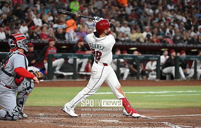 ▲ 에우제니오 수아레스는 오타니 쇼헤이를 제치고 내셔널리그 홈런 단독 선두로 올라섰다.