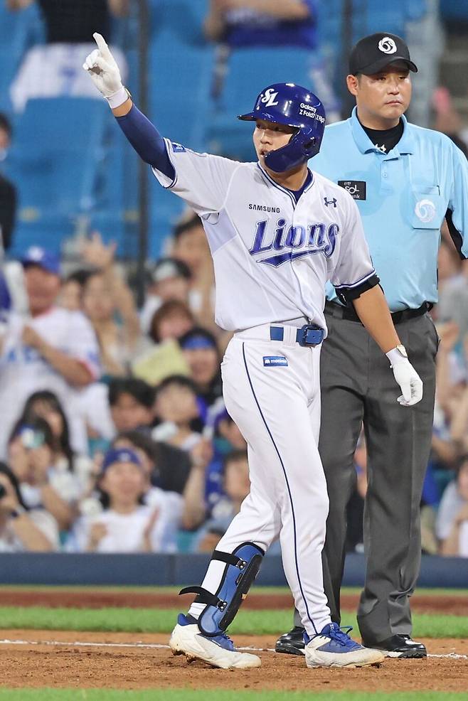 ▲ 중요한 순간 안타를 만들어낸 양도근 ⓒ삼성라이온즈