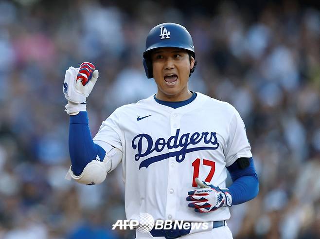 22일(한국 시각) 오타니 쇼헤이의 경기 모습. /AFPBBNews=뉴스1