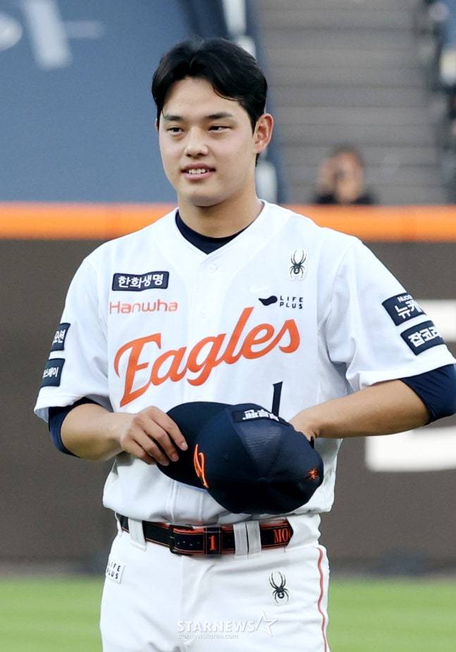 지난 8일 대전 KIA전에 나섰던 문동주. /사진=김진경 대기자