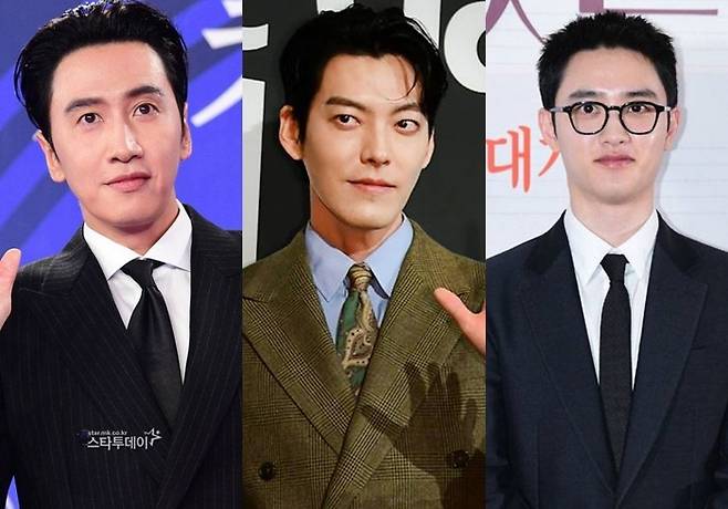 이광수, 김우빈, 도경수. 사진|스타투데이DB