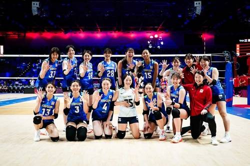 VNL에 출전한 일본 여자대표팀 선수들 [FIVB 홈피 캡처. 재판매 및 DB 금지]
