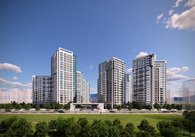 에코델타시티 푸르지오 트레파크 주경 투시도./대우건설 제공