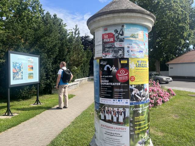 에스토니아 쿠레사레 곳곳에 대구오페라하우스 홍보 포스터가 붙어있다. 김세연 기자