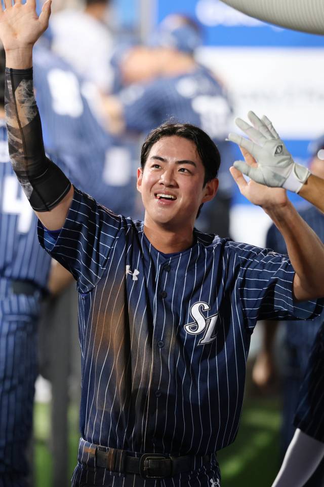 삼성 라이온즈의 주장이자 공격의 핵인 구자욱. 삼성 제공