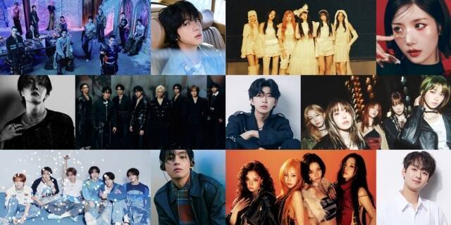 세븐틴, 방탄소년단 진, 아이브, 권은비, 르세라핌, 이찬원, 에스파, 뷔, 엔시티 위시, 제이홉, 스트레이 키즈, 임영웅(왼쪽 위부터 시계방향) 등이 '2025 더팩트 뮤직 어워즈' 팬앤스타 부문 온라인 투표 후보에 올랐다. /각 소속사