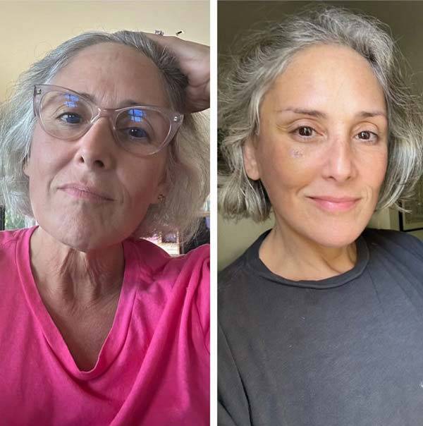 영화 ‘헤어스프레이(2007)’에 출연한 것으로 유명한 배우 리키 레이크(56)가 안면거상술 전후 사진을 직접 공개했다./사진=리키 레이크 인스타그램 캡처