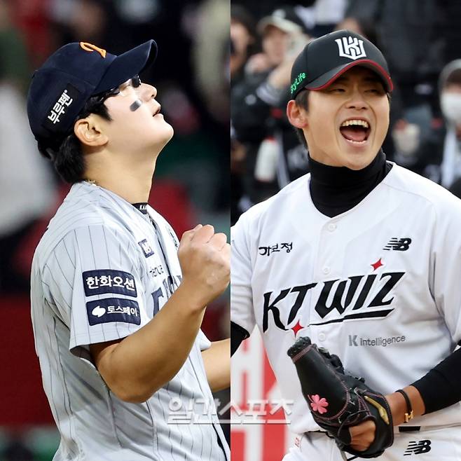 한화 김서현-KT 박영현. IS 포토