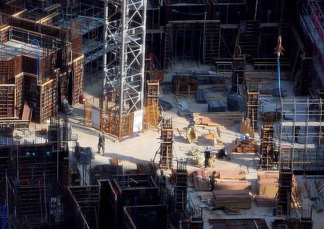 부산의 한 아파트 공사 현장 모습. 사진=연합뉴스