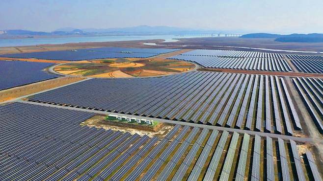 전남 해남군 소재 솔라시도 기업도시 재생에너지산업단지. 해남군 제공&nbsp;