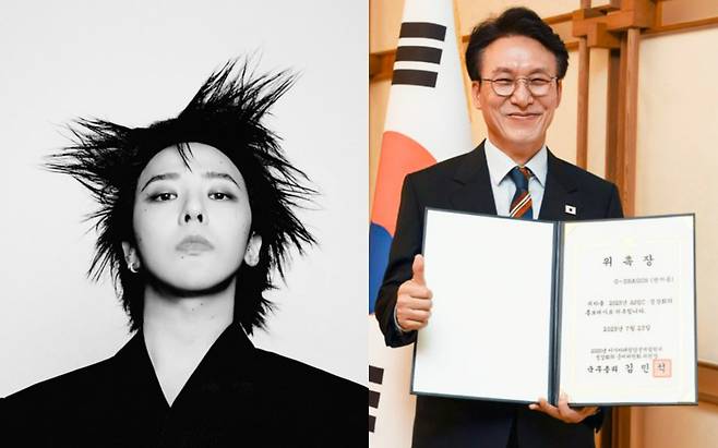 김민석 국무총리가 23일 SNS에 지드래곤을 APEC 홍보대사로 임명했다고 밝혔다./ 사진=김민석 페이스북