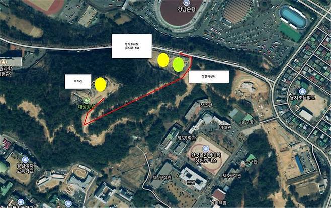 [창원=뉴시스] 강경국 기자 = 경남 창원시 성산구 대상공원 '빅트리' 방문자센터 주차장 안내도. (사진=창원시청 제공). 2025.07.23. photo@newsis.com *재판매 및 DB 금지