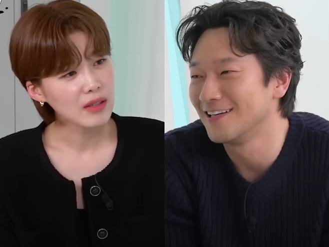 코미디언 장도연과 배우 손석구. 유튜브 채널 'TEO 테오' 캡처.