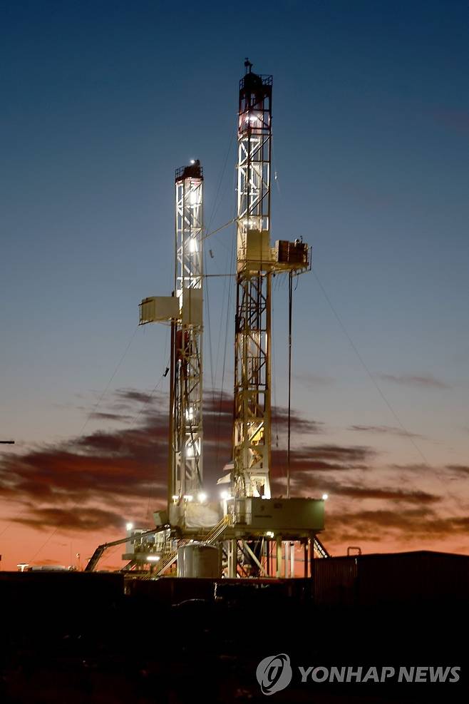 미국 텍사스주 미들랜드 석유 시추 장비 [연합뉴스 자료제공]