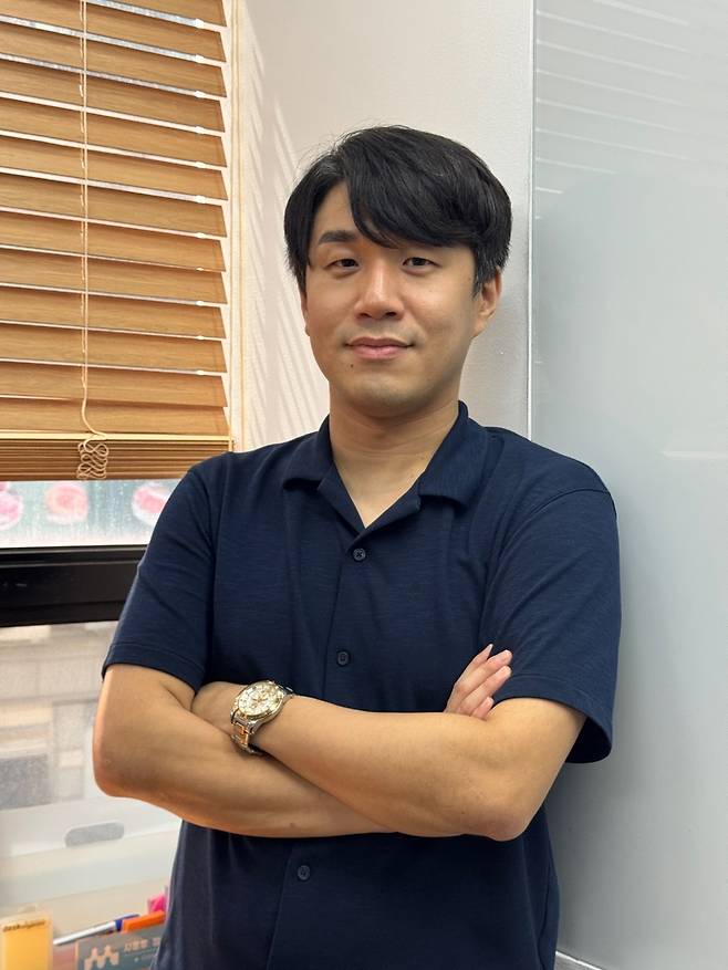 인터뷰하는 디랩스게임즈 김재석 공동대표 [디랩스게임즈 제공. 재판매 및 DB 금지]