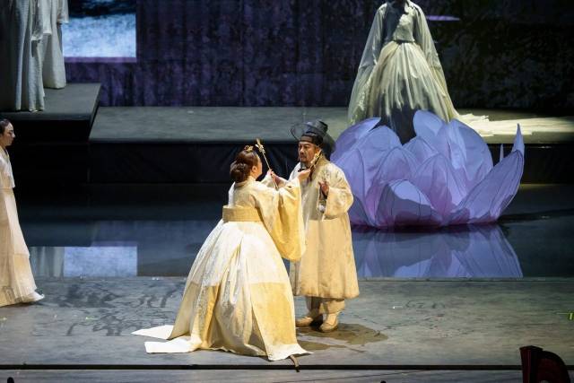 2025 사아레마 오페라 페스티벌 개막작 심청 공연 모습. Gunnar Laak/Saaremaa Opera Festival