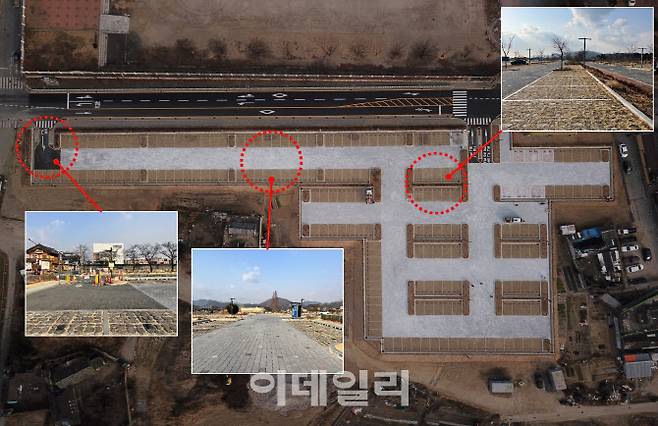 정비 후 동궁과 월지 임시주차장 예시. (사진=국가유산청)