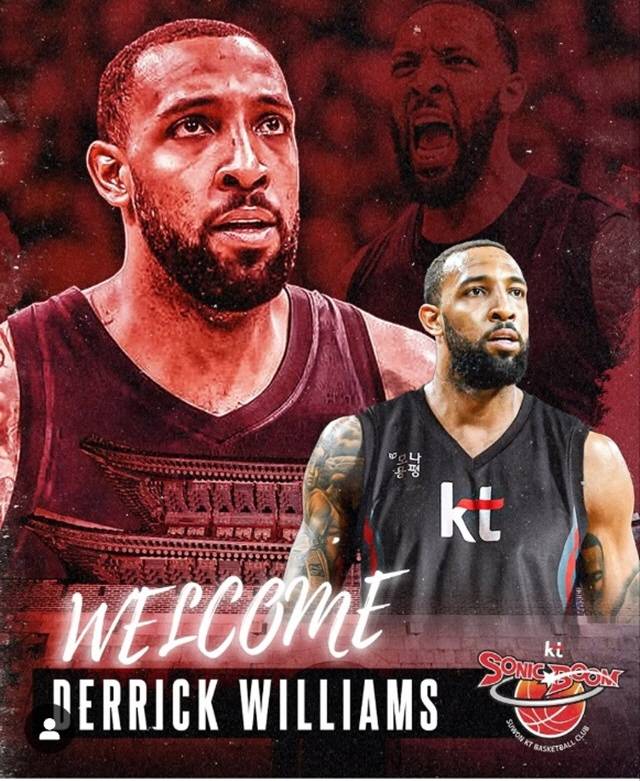 데릭 윌리엄스. 사진제공=수원 KT SNS