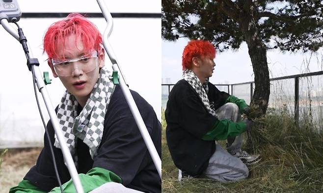 나 혼자 산다, 첫 예초 (사진: MBC '나혼산')