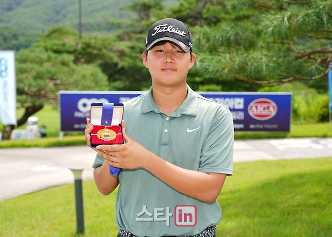 23일 김효주-PLK컵 남자부 우승자 김성찬. 사진=이데일리 제공