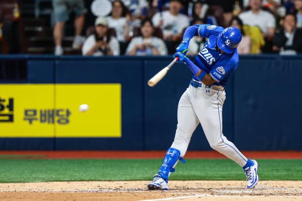 올 시즌 리그 홈런 1위 르윈 디아즈의 타격 모습. 삼성 제공