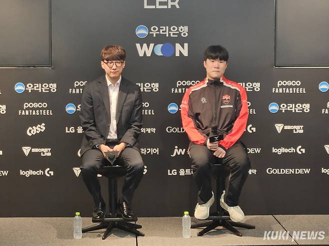 박승진 농심 감독, '칼릭스' 선현빈. 송한석 기자