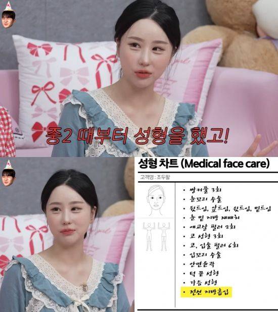 [서울=뉴시스] 유튜브 크리에이터 조두팔(본명 조수진)이 성형 경험담을 밝혔다. (사진=유튜브 채널 '이게진짜최종' 캡처) 2025.07.24. photo@newsis.com *재판매 및 DB 금지