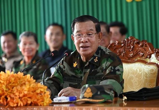 훈 센 캄보디아 상원의장 [훈 센 페이스북 캡처. 재판매 및 DB 금지]