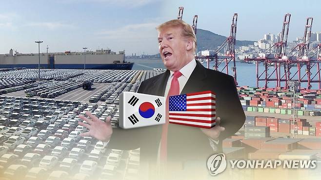 한미 관세 협상과 트럼프 (CG) [연합뉴스TV 제공]