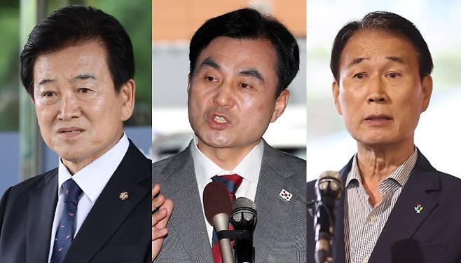 정동영 통일부 장관, 안규백 국방부 장관, 권오을 보훈부 장관 (사진출처=연합뉴스)