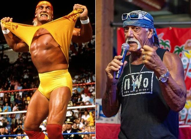 24일(현지시간) 미국 플로리다주 자택에서 헐크 호건이 심장마비로 별세했다. 그는 1980년대 중반 프로레슬링을 가족 친화적인 스포츠로 변화시키며 큰 인기를 얻었다. 말발굽 모양 수염, 상의를 찢는 퍼포먼스 등이 그의 시그니처였다. [사진=SNS]