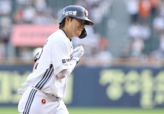 홈런 친 박준순. 사진[연합뉴스]
