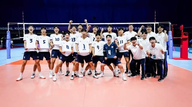 2025 FIVB U19 세계선수권대회에 출전한 한국 U19 배구대표팀. FIVB 제공
