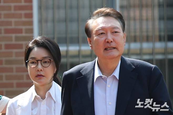 윤석열 전 대통령과 김건희씨. 박종민 기자