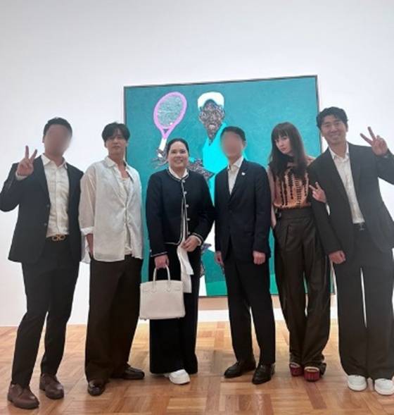 (왼쪽부터) 원빈, 박인비, 이나영, 남기협 /사진=박인비 SNS