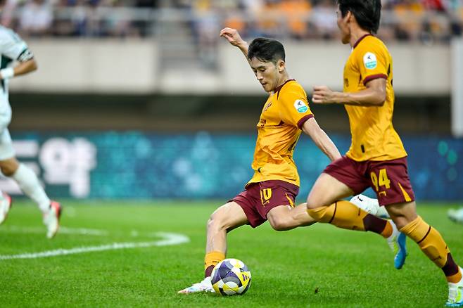 광주FC가 하나은행 K리그1 2025 24라운드 홈경기에서 전북 현대에게 1-2로 패했다. /광주FC 제공