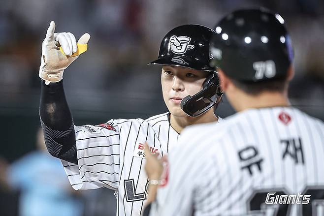 25일 경기서 3안타 3타점을 기록하며 좋은 활약을 펼친 롯데 자이언츠 한태양
