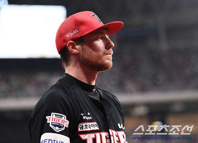 25일 서울 고척스카이돔에서 열린 KIA-키움전. 선발투수 올러가 투구를 준비하고 있다. 고척=정재근 기자 cjg@sportschosun.com/2025.6.25/