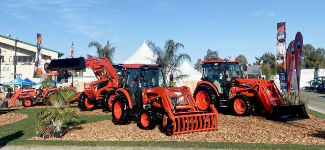 대동이 지난 2월 북미 세계 농업 박람회에서 1천200㎡(360평)의 부스를 꾸리고 트랙터, 잔디깎기, 스키드로더 등 20여 종의 제품을 출품했다. (사진=대동)