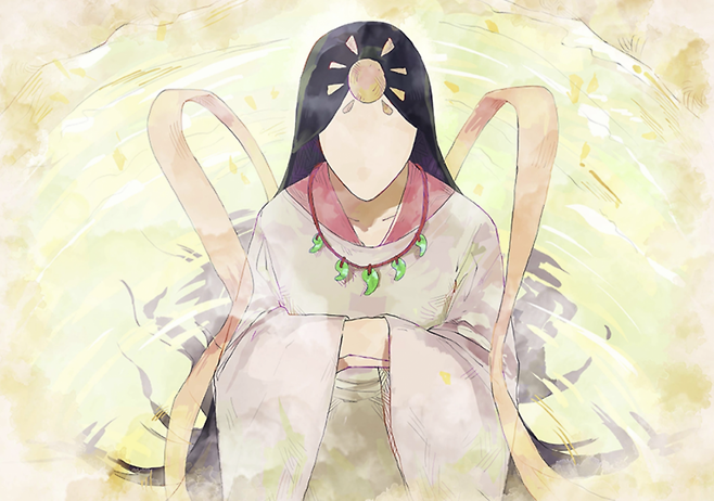 아마테라스 일러스트. 진자혼초 홈페이지.