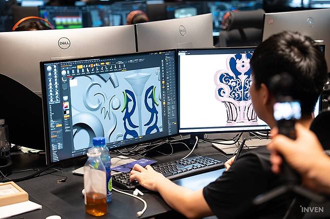 ▲ 게임에 들어갈 아트 작업