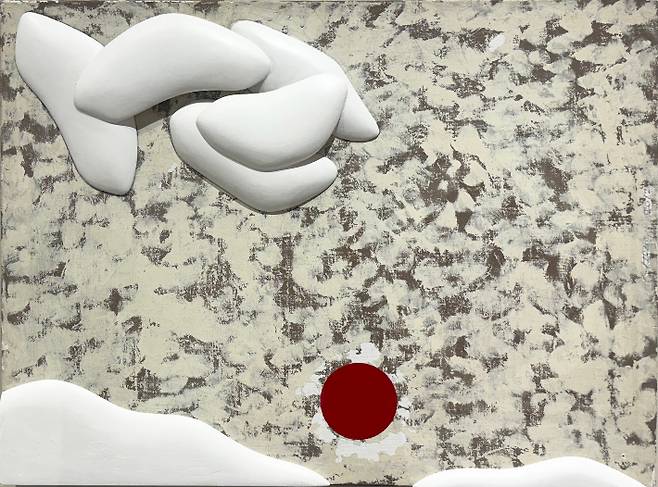 류훈, '공존-꿈', 캔버스에 혼합재료, 54x40x10cm(2012). 학고재 제공