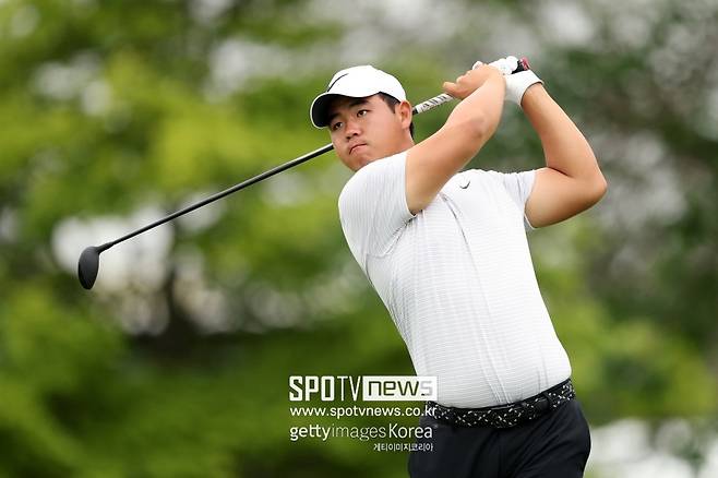 김주형이&nbsp;공동 44위로 2라운드를 마쳤다.